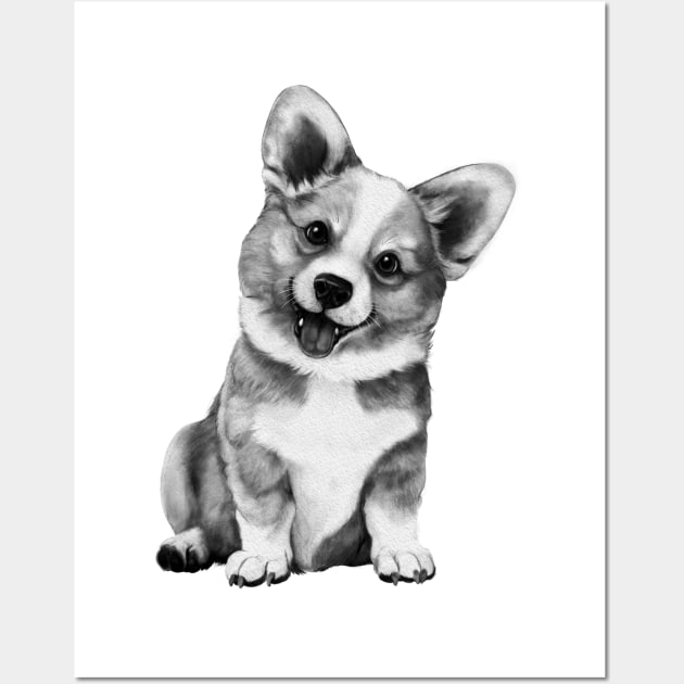 Corgi pup Wall Art by LauraGraves